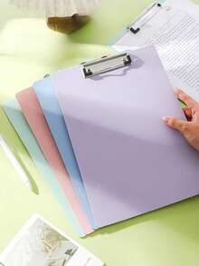 3pcs/1pc Portable File Clipper, Notepad Folder, Writing Tool Folder, Hard Board Folder, Powerful Classification Tool, Student, Office Writing Pad