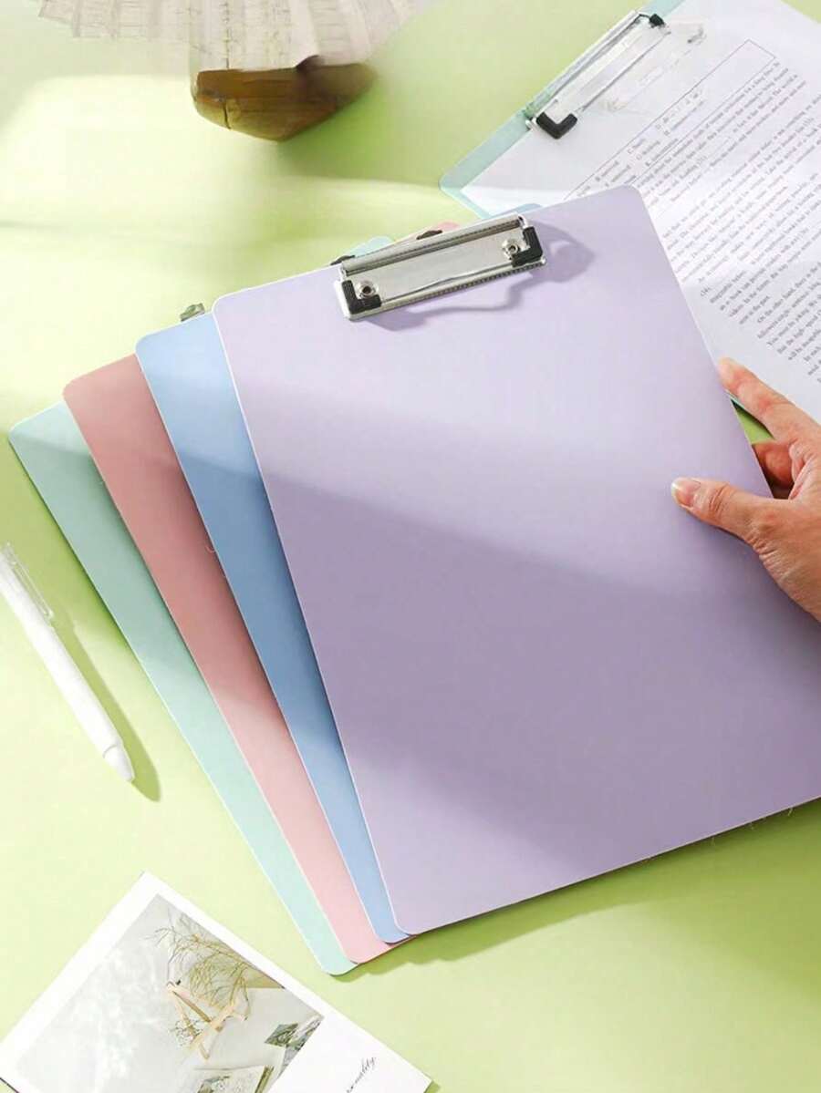 3pcs/1pc Portable File Clipper, Notepad Folder, Writing Tool Folder, Hard Board Folder, Powerful Classification Tool, Student, Office Writing Pad