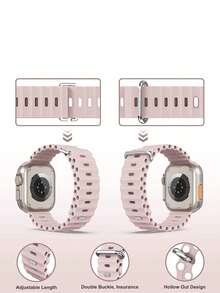 1条男女通用海洋主题柔软硅胶运动替换表带，兼容 38mm 40mm 41mm 42mm 44mm 45mm 49mm，Watch Ultra SE Series 8 7 6 5 4 3 2 1