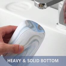 Blue Marble Toothbrush Holders - Ceramic Toothbrush Holders For Bathrooms, Toothbrush Toothpaste Holders, Marble Bathroom Tumbler Cups Reusable Toothbrush Mouthwash Cup, Bathroom Counter Organizer,1pcs,BlueMarble - Đá cẩm thạch xanh - Xem 5