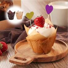 Tendencia200 Unidades Plástico Pastelería Cupcake Muffin ReposteriaCalidad premium - Gris - Ver 8