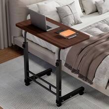 8-Color Selectable Mobile Height-Adjustable Computer Desk, Height Adjustable With Wheels, Bedside/Sofa/Dorm Lazy Table, Laptop Stand Coffee Table, Holiday Gift - 4個輪子冰河色 - 查看 3