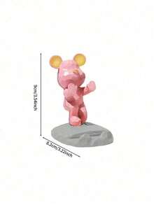 1pc Cartoon Bear Phone Holder Desk Decor Craft, Suitable As Birthday, Children's Day, Easter, Halloween, Christmas Gift, Slouchy Phone Stand Desk Ornament Bear Holder - Multicolor - View 9