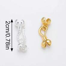 2sets 20mm Golden Silvery Color Pepper Clasp, Bead End Buckle, Closure Buckle, Bracelet Necklace Connector DIY Jewelry Accessories, Jewelry Making Rope Tail Accessories