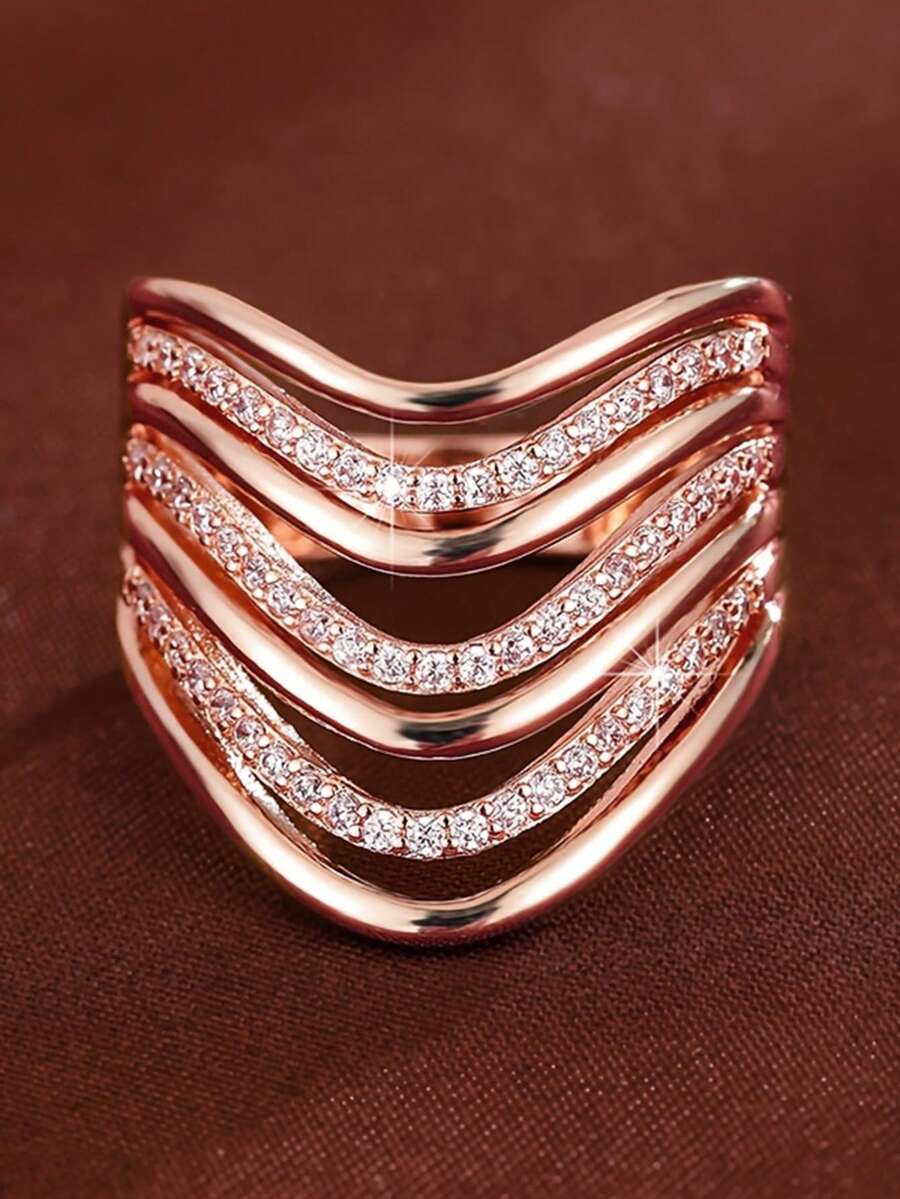 1 chiếc nhẫn đá Cubic Zirconia thanh lịch, quà tặng Ngày Valentine cho nữ, thích hợp cho đám cưới, lễ đính hôn, kỷ niệm, tiệc tùng.