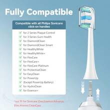 Replacement Toothbrush Heads Compatible With Philips Sonicare Replacement Brush Heads With Protective Cover Soft  Bristles Electric Toothbrush Replacement Heads For Oral Health 8 Pack+ Alkpjauighah - 8包白色 - 查看 3