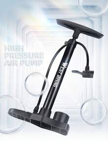 WEST BIKING 160PSI High Pressure Pump No Rebound With Barometer Bicycle Pump Daily Use Air Pump - Multicolor - View 5