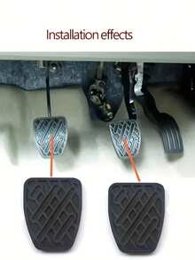 2个通用汽车踏板保护垫，适用于汽车刹车离合器踏板，离合器刹车踏板垫套，防滑橡胶套，适用于雷诺Clio 2 3 Captur J87 Space 4 Fluence Kangoo Laguna Megane Scenic - 耐用且易于安装 - 汽车配件/外观装饰/替换零件