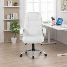 Office Chair Ergonomic High-Back Executive Desk Chair With Adjustable Swivel - trắng - Xem 7