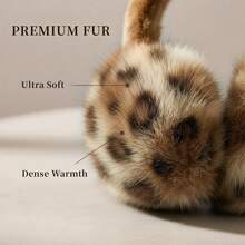 1pc Unique Women's Leopard Print Earmuffs - Soft, Warm, Stretchy, Comfortable | Handwashable | Fashionable & Cozy Earmuffs - Multicolor - View 10