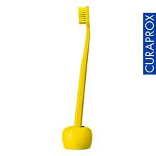 Curaprox Toothbrush Holder – Ceramic Stand For Manual & Electric Toothbrushes | Yellow, Single Pack | Swiss Made,Yellow - Màu vàng - Xem 7