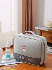 1pc First Aid Kit, Insulin Storage Bag, Medicine Organizer, First Aid Box, Medical Bag, Emergency Bag, Medicine Pouch, Portable Medicine Storage Bag, Travel First Aid Kit, Home First Aid Box, Travel Health Medicine Organizer, Suitable For Home, Travel, Anti-Epidemic, Soft Texture, Resistant To Daily Wear And Tear, Multiple Compartments And Mesh Pockets To Neatly Store Various Medicines And Medical Supplies Such As Tablets, Ointments, Cleaning Swabs, Etc.