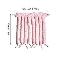 1个女士/女孩免加热卷发棒，柔软卷发发带，无需加热即可卷发，睡眠卷发，温和护发，适合长发，可打造大波浪，轻柔过夜卷发，柔软缎面慵懒睡眠卷发泡沫，卷发造型工具（黑色/蓝色/粉色），美发造型套装，理发店美容旅行必备美发工具，护发产品，居家睡眠浴室装饰日常佩戴柔软护发产品，发饰 - 彩色 - 查看 3