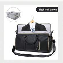 二合一可转换式衣物袋和行李收纳袋，男女通用旅行包，带鞋仓 - 彩色 - 查看 19