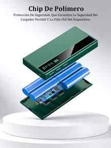 Power Bank Batería Portátil 20000mah Con luz LED,Carga rápida incorporados Pantalla LED digital cargador portátil, - Multicolor - Ver 10