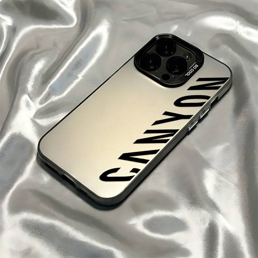 Funda de teléfono ultra-delgada a prueba de golpes y resistente a caídas para ciclismo de moda, funda de teléfono con patrón de letras C-Canyon, compatible con iPhone 17, 16E, 16, 15, 14, 13, 12, 11 Mini Pro Max Air X XR XSMAX 8 7 Plus, funda trasera mate a prueba de golpes, funda de teléfono de animal, funda de carga, funda protectora resistente a los golpes ¡Dale un toque chic a tu teléfono favorito! - 1 pieza - Ver 1