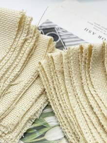 10片7.87英寸×7.87英寸预裁布料，适用于戳绣、地毯钩编等。 - 杏色 - 查看 4