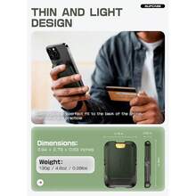 For Mag Wallet With Stand, Magnetic Wallet For Men Women, [Hold 6 Cards] [RFID BlocFKing] [Strong Magnetic Lock] Phone Stand Card Holder For For IPhone 17/16/15/14/13/12 Series, Battle Green,Green - 綠色 - 查看 9