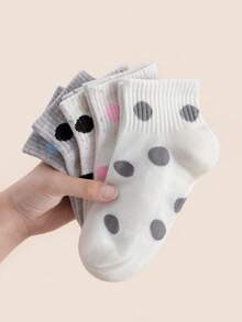 5 pares de calcetines de tobillo transpirables de moda para mujer - Multicolor - Ver 9