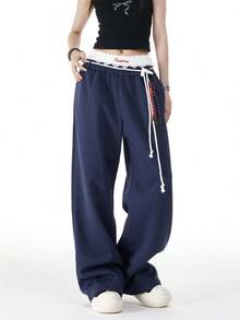 Women Pants - Navy Blue - View 7