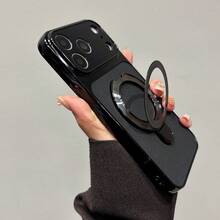 时尚大圆支架手机壳 - 黑色 - 查看 8