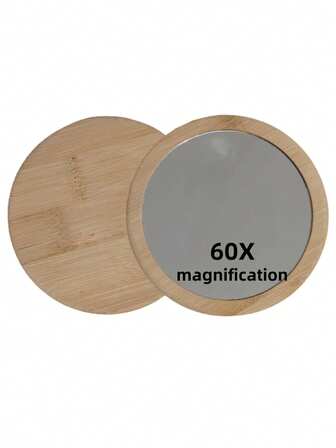 10倍/20倍/30倍/60倍手工竹制放大镜，高清便携式化妆镜，毛孔清洁美容放大镜，适合居家旅行，情人节礼物