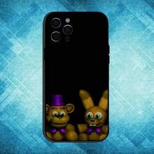 Funda de teléfono F-Fnaf compatible con 17,16,15,14,13,12,11 Plus, Pro Max, cubierta suave negra, funda compatible con  17 pro max, funda  17 pro, funda  17, funda  16 pro max - z1 - Ver 2