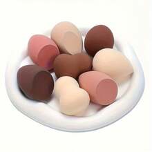 8pcs Multi-Color Makeup Sponge Blenders, Can Be Used To Mix BB Cream, Foundation, Powder For Beautiful Makeup Base, Also Can Be Used With Concealer, Blush, Eyeshadow, Expands In Water, Latex-Free Wet & Dry, Suitable For All Skin Types, Great Gift For Women, Holiday Gift - Multicolor - View 7