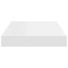 Larryhot Estante flotante de pared MDF blanco 40x23x3,8 cm, Fácil de montar, elegante y hermoso, y conveniente para almacenar artículos, es una opción ideal para el almacenamiento y la decoración del hogar. - Blanco - Ver 6