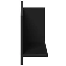 Larryhot Armario de pared madera de ingeniería negro 70x16,5x30 cm, Fácil de montar, elegante y hermoso, y conveniente para almacenar artículos, es una opción ideal para el almacenamiento y la decoración del hogar. - Negro - Ver 4