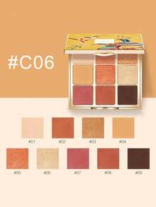CATKIN 眼影盘 闪亮眼影 哑光和闪片彩妆 哑光珠光 高显色度彩妆盘 眼影 9色 中性色眼影 C06 凤凰 - C06 Phoenix - 查看 7