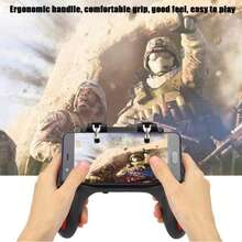 3-In-1 Mobile Game Controller: Professional Esports Joystick, Gamepad With 4 Tactile Buttons, And Phone Cooling Fan. Suitable For 4.7-6.8 Inch Smartphones. ABS Anti-Slip Material. All-In-One Design For And Magic Games. - Black - View 12