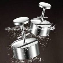 一套304个弹簧圆形汉堡肉饼压模，银色，肉饼压模机，芝士汉堡压模机，不粘汉堡压模机，肉饼模具，适用于肉类、牛肉、奶酪、蔬菜，汉堡制作机，多种尺寸可选，食品成型工具，肉饼模具，适用于肉类 - 彩色 - 查看 9