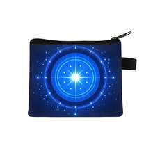 Nueva Monedero con Estampado de Serie Espacial - Bolsa Portátil para Tarjetas, Monedas y Llaves, Material de Poliéster, Paquete de Pieza Única - Multicolor - Ver 7