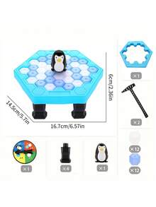 Breaking The Ice & Saving The Penguin Children's Logic Thinking & Puzzle Parent-Child Interaction Party Multiplayer Game - Blue and White - View 10