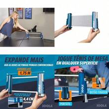 Ping Pong Net for Any Table - Portable Table Tennis Net and Post Set Stretches 5.75 and Clamps to Any Table Up to 2 - Optional Racket and Ball Set Games for Family - 123 - Ver 2