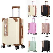 Carry-On Suitcase With 360° Wheels. The Wheels Are Removable. ABS. - 淺綠色 - 查看 2