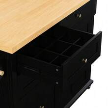 Mobile Storage Islands - Black+Natural + MDF-1 - View 9