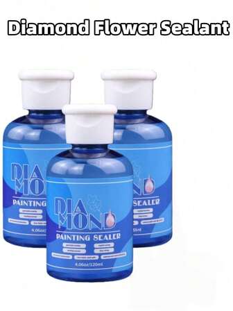 120 ml diamantmålningsförseglingskit, diamantkonstförsegling, pussellim, diamantmålningstillbehör och verktyg för vuxna (113 g)