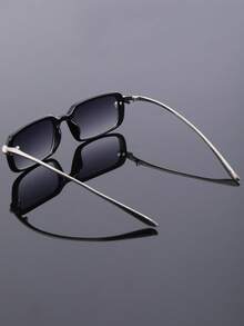 New Fashion Square Knot Metal Retro Minimalist Personalized High-End Glasses, Suitable For Daily, Party, Street Photography, Beach, Unisex - Multicolor - View 8