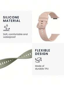 1Pc Unisex Stylish Silicone Watch Strap, Compatible With Huawei Fit 2 And Fit 3 Smartwatches, Also Compatible With Huawei Fit3, Fit2, Fit4/Pro Classic Silicone Straps. Compatible With Huawei Fit3 And Fit2 Smartwatches/Smart Bands. An Excellent Gift Choice For Valentine's Day, Birthdays, Holidays, Everyday Wear, And Sports And Fitness Activities - For Hua-wei Watch Fit3/4/4 Pro - View 9