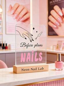 Bảng trưng bày hình dạng nghệ thuật móng tay cá nhân hóa, Giá đỡ trưng bày móng tay acrylic tùy chỉnh chữ (có đế gỗ), Bảng trưng bày hình dạng nghệ thuật móng tay màu hồng tươi, Bảng ảnh nghệ thuật móng tay acrylic, Trang trí tiệm nail, Phụ kiện chụp ảnh, Phụ kiện nghệ thuật móng tay acrylic trong suốt, Bảng trưng bày nghệ thuật móng tay để bàn, Quà tặng cho kỹ thuật viên làm móng, Biển hiệu tiệm làm đẹp, Biển hiệu nghệ thuật móng tay trên mạng xã hội, Quà tặng cho nữ, Quà tặng cho kỹ thuật viên làm móng, Trang trí tiệm làm đẹp - Nhiều màu - Xem 4