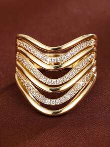 1 buc inel elegant cu zirconiu cubic, cadou de Ziua Îndrăgostiților pentru femei, potrivit pentru nuntă, logodnă, aniversare, ocazii de petrecere