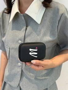 1pc Beach Letter Linen Tote Bag, Personalized Wedding Gift Bag For Female Bridesmaids, Travel Storage Bag,Large Capacity Travel Makeup Bag: Perfect For Outdoor Beauty! Suitable For Weddings, Birthdays, Beaches, And Holidays, It Is A Great Gift For Family And Friends. - Multicolor - View 6