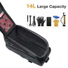 Bolsa para Portaequipajes Trasero Impermeable,Bolsa para Maletero de Bicicleta de Montaña de 14L EVA,Bicicleta Bolso de Almacenamientocon Correa el Hombro, Negro,37327374 - Rosa Fucsia - Ver 2