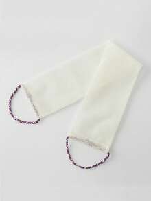 Foam Bath Towel, Drawstring Design, Nylon Drawstring Bath Towel, Oblong Shape, Suitable For Bathing, Sauna, Back Scrubbing, Rich Foam, Quick Stain Removal, Soft Back Scrub Towel