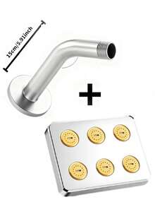 1个高压方形花洒,360°旋转雨淋式花洒,节水ABS塑料方形可调节水流,瀑布式出水效果,壁挂式安装,抛光表面,现代波西米亚风格,适用于家庭、酒店、公寓、淋浴房和房车浴室,现代浴室及时尚浴室配件,升级您的浴室,提供奢华沐浴体验,理想的圣诞礼物浴室配件浴室工具 - 彩色 - 查看 18