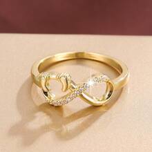 1pc Creative Foot-Shaped Design Cubic Zirconia Embellished Fashion Ring For Women