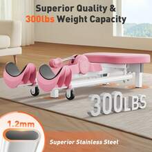 FLYBIRD Updated Leg Stretcher, Leg Stretcher Machine For Flexibility And Relieving Hip Tightness, Heavy Duty Split Machine Stretcher For Home Gym Split Machine Training Fitness - hồng - Xem 2