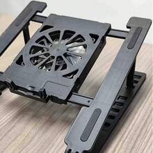 New Adjustable Laptop Cooling Stand, Tablet & Laptop Cooling Rack, Height Adjustable, Foldable Design, Strong Airflow, Low Noise, Suitable For Home Or Office, Portable Display Stand - Black - View 7
